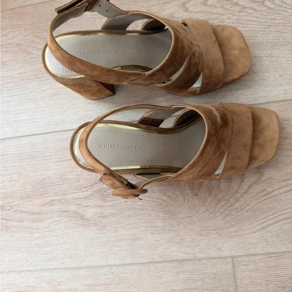 White House Black Market Tan Platform Sandals - Picture 2 of 3